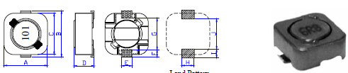 0602小尺寸貼片功率電感實物圖及視圖